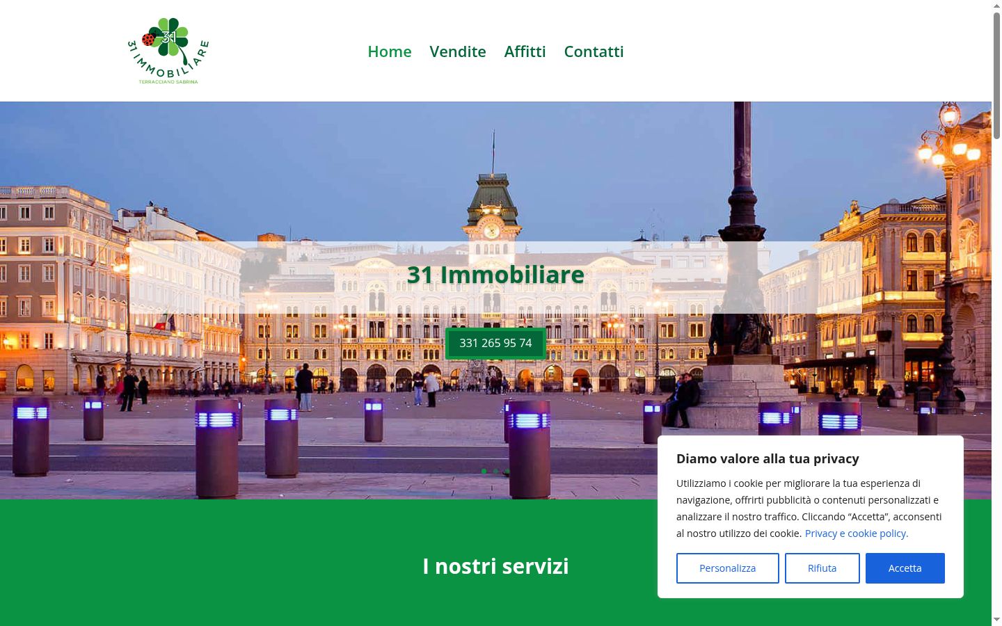 Screenshot des Einwilligungsbanners vor jeglicher Interaktion