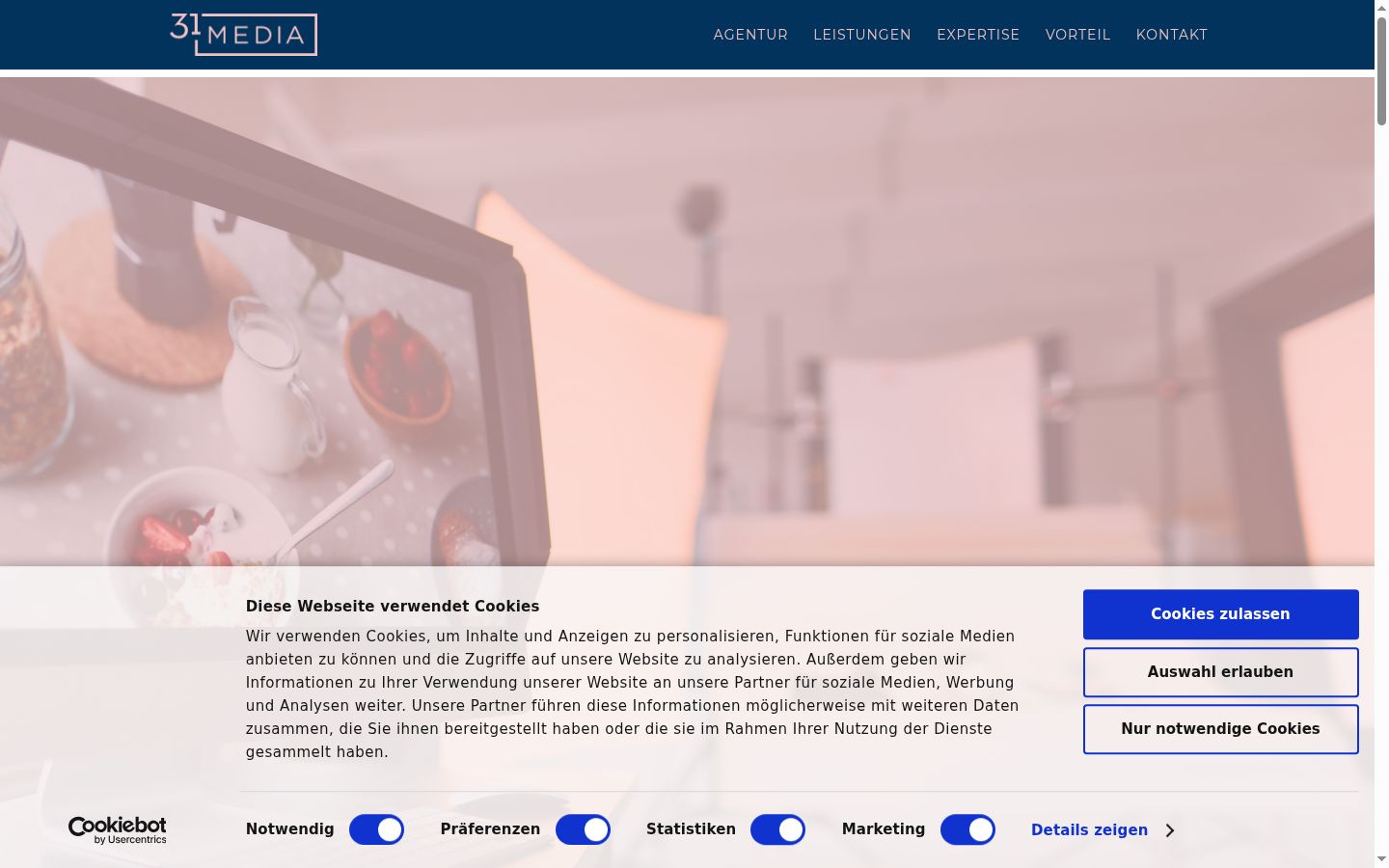 Screenshot tal-banner tal-kunsens muri qabel kwalunkwe interazzjoni