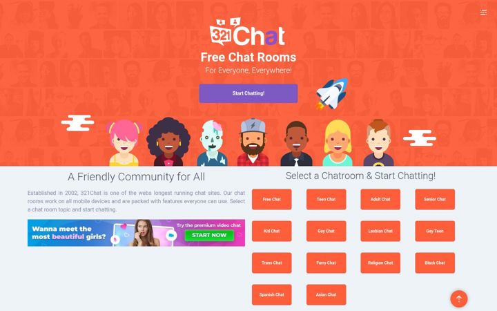Screenshot of 321chat.com