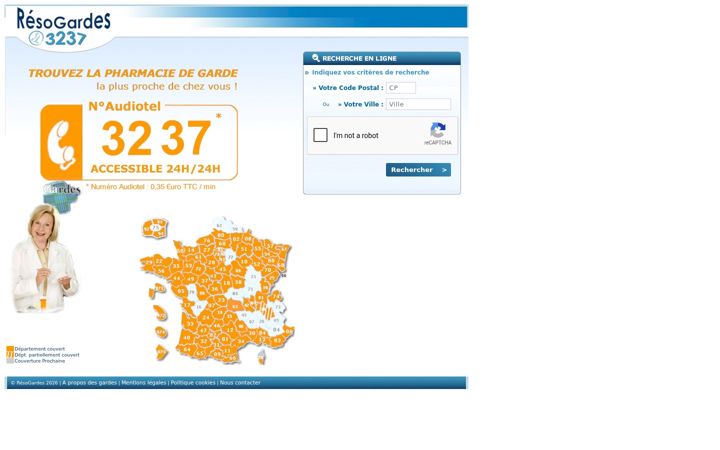 Screenshot of 3237.fr