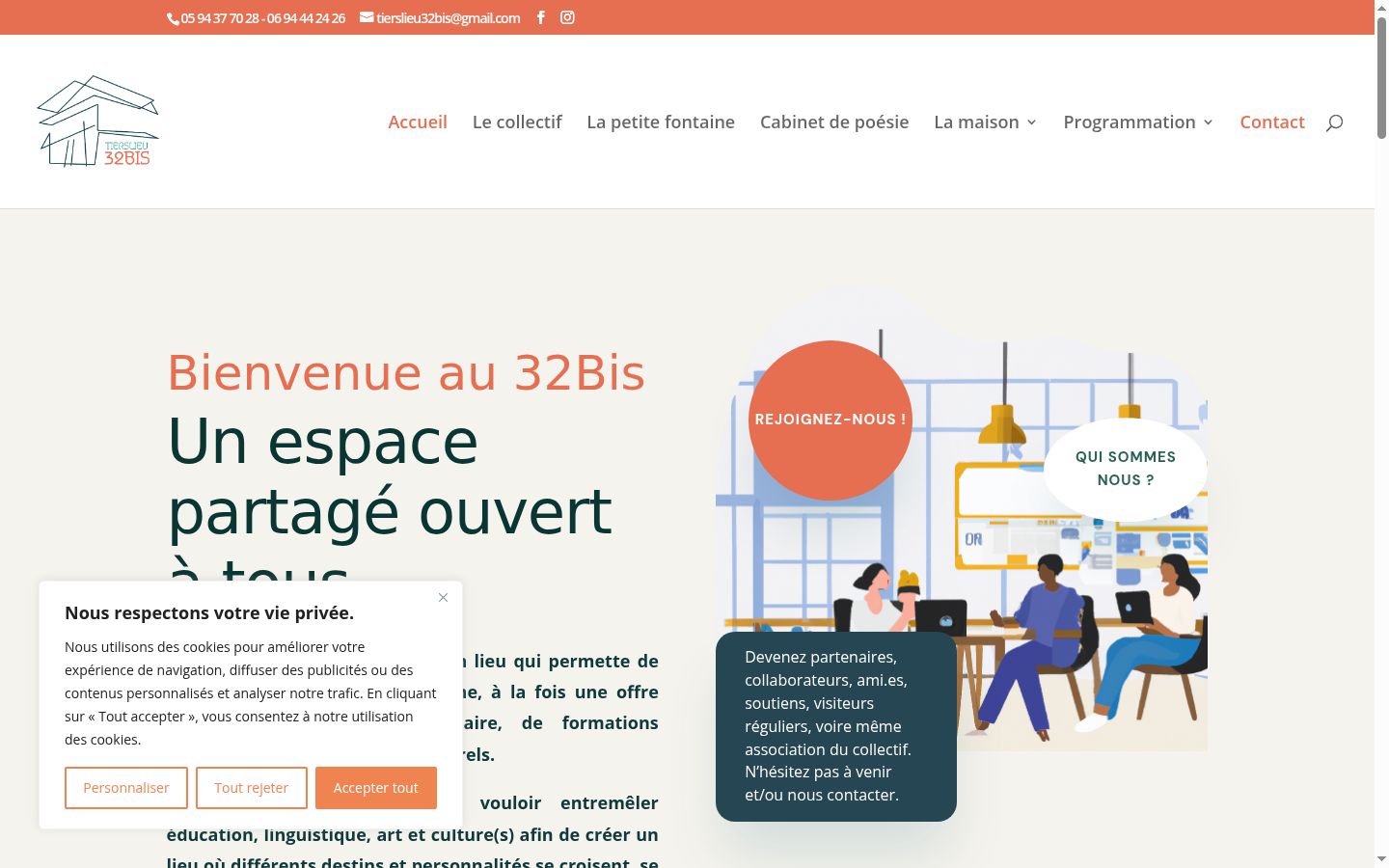 Screenshot del banner di consenso mostrato prima di qualsiasi interazione