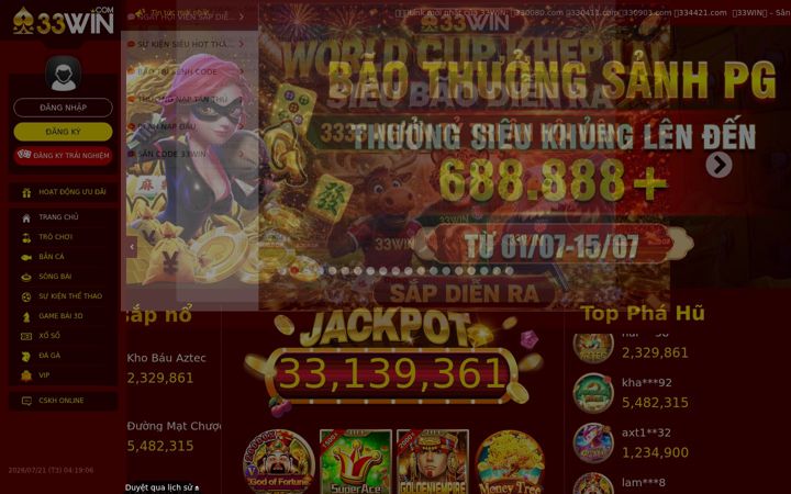 Screenshot von 333win.com