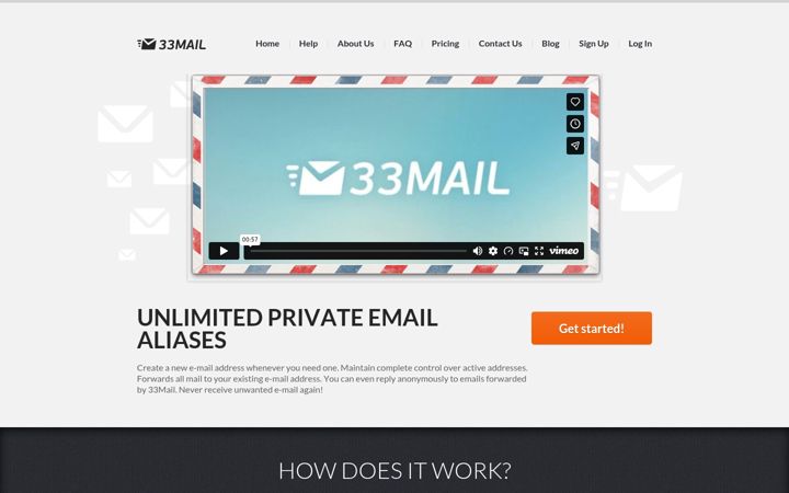 Screenshot of 33mail.com