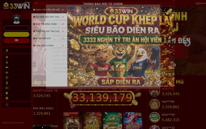 Snimka zaslona za 33win8.com
