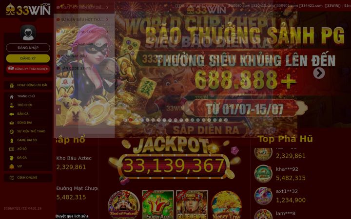 Snimka zaslona za 33win93.com