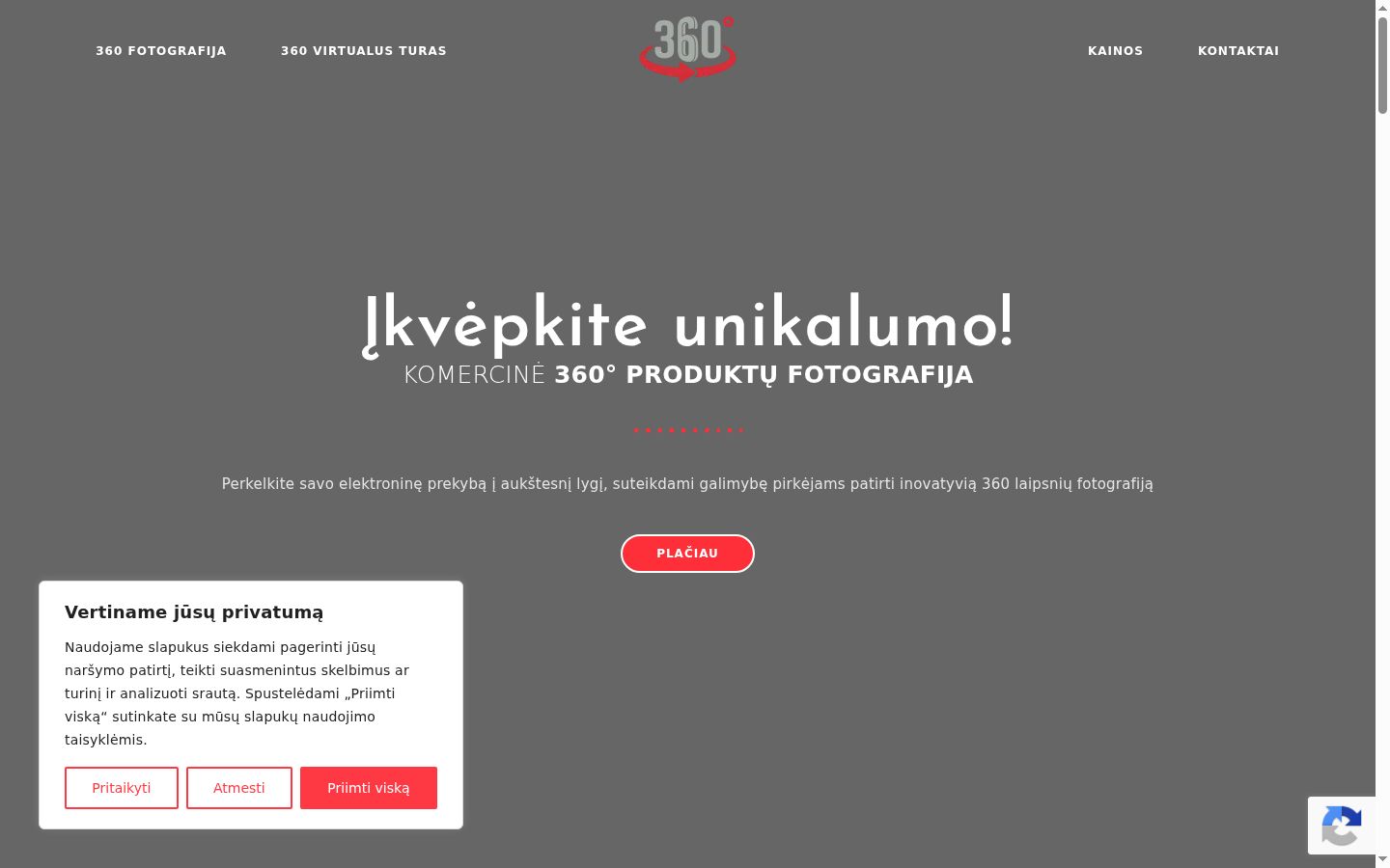 Screenshot tal-banner tal-kunsens muri qabel kwalunkwe interazzjoni