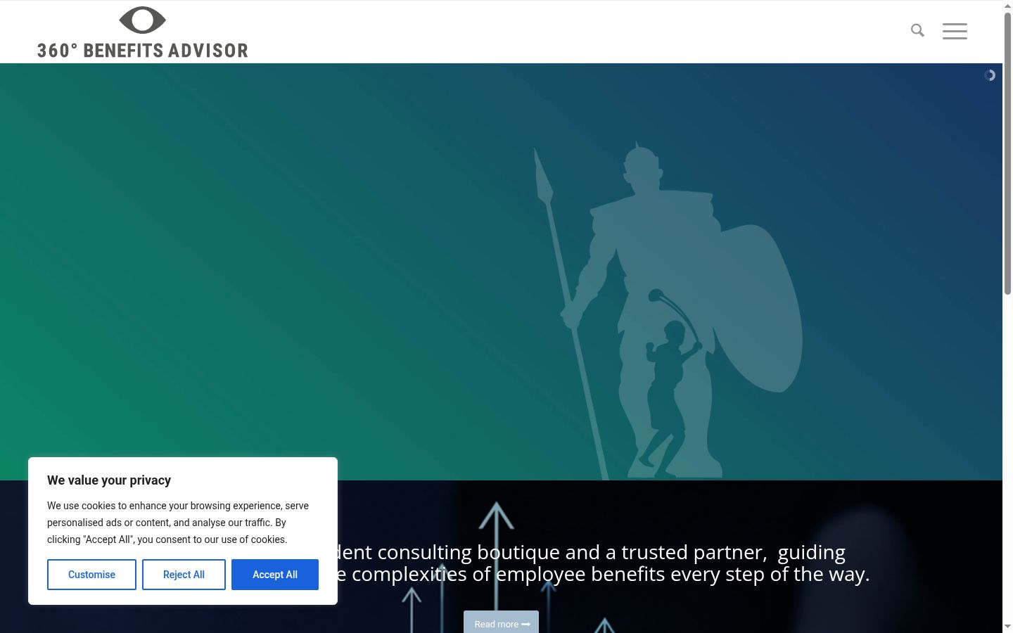 Screenshot del banner di consenso mostrato prima di qualsiasi interazione