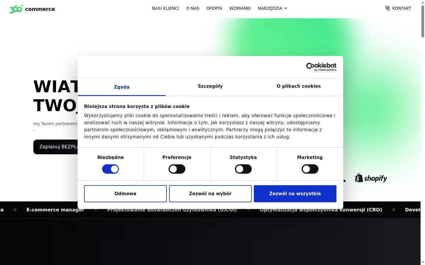 Screenshot tal-banner tal-kunsens muri qabel kwalunkwe interazzjoni