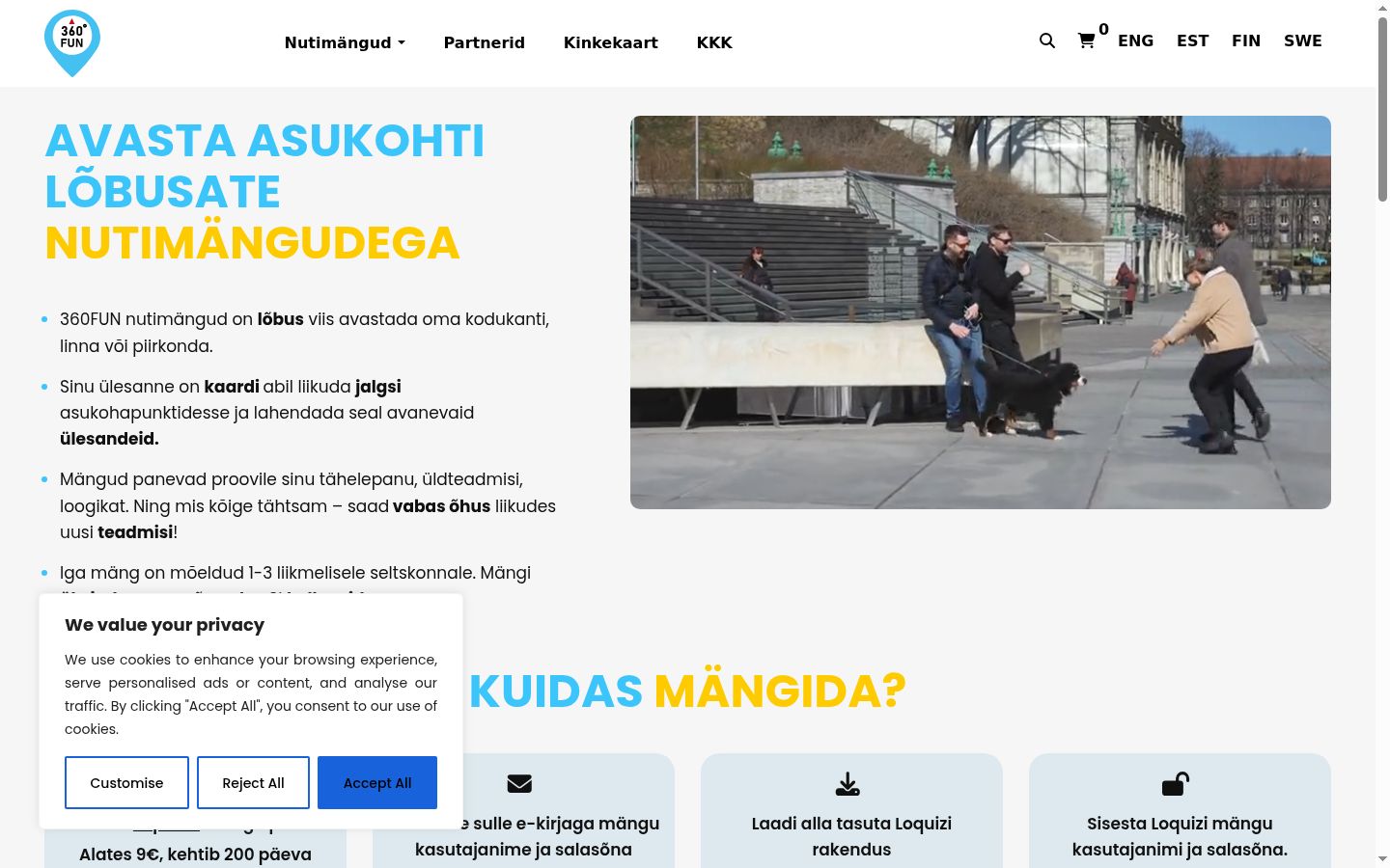 Screenshot tal-banner tal-kunsens muri qabel kwalunkwe interazzjoni