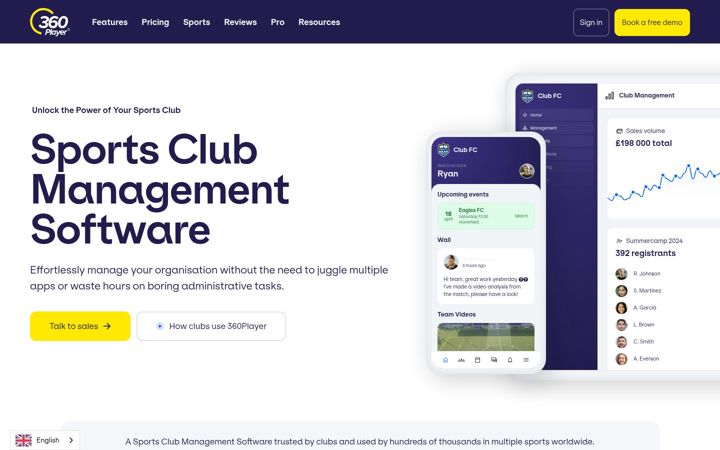 Screenshot of 360player.com