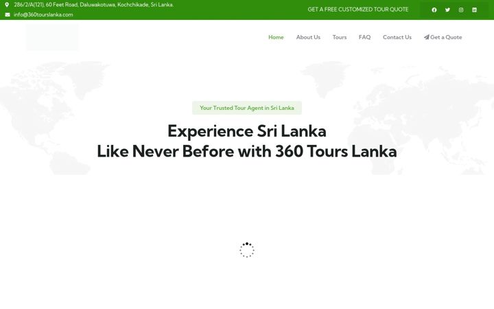 Screenshot of 360tourslanka.com