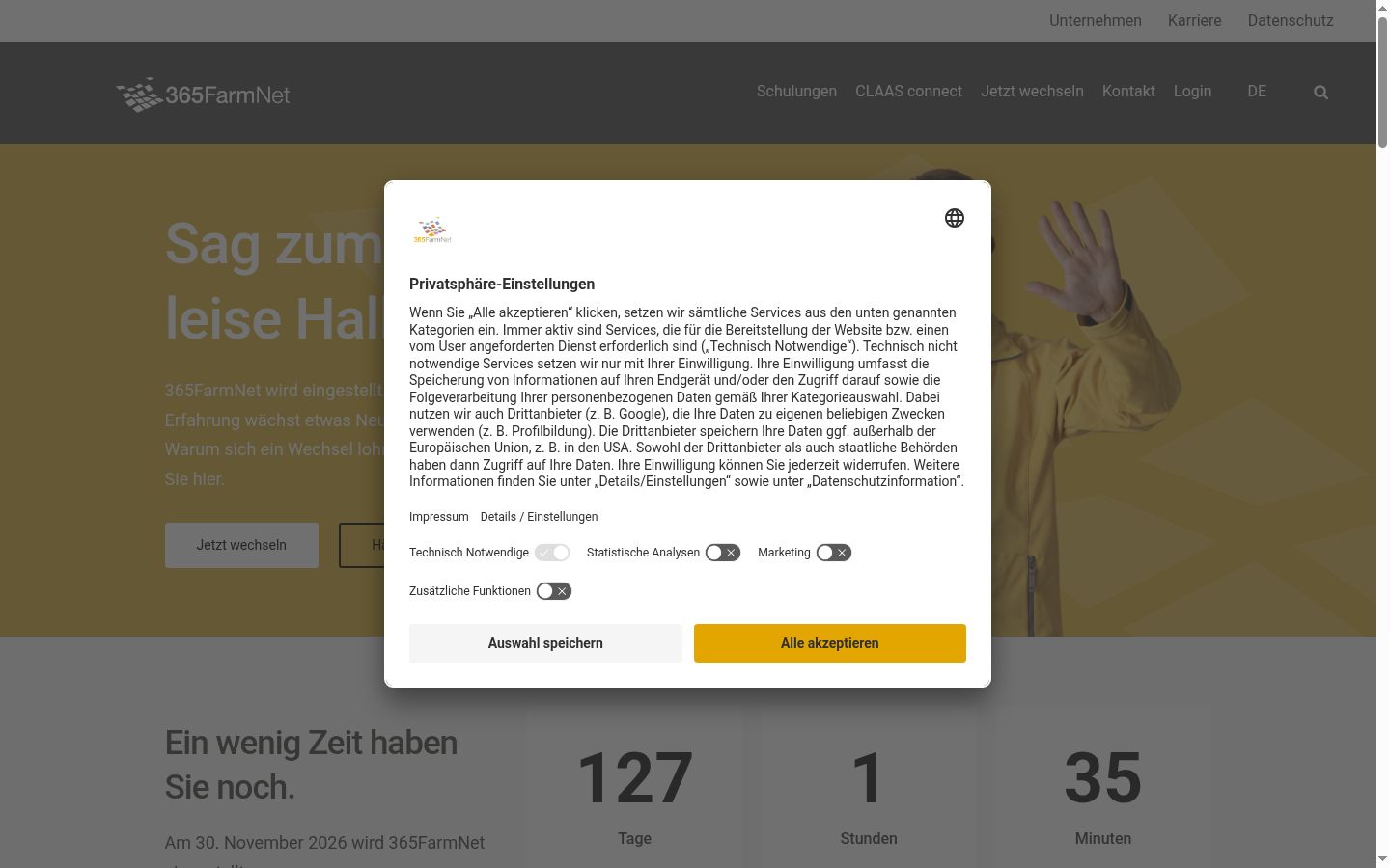 Zrzut ekranu banera zgody wyświetlanego przed jakąkolwiek interakcją