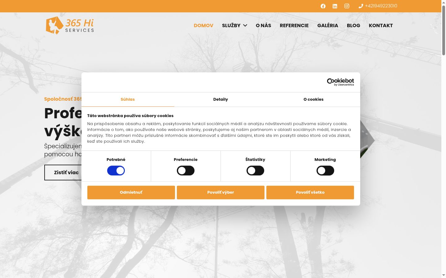Capture d'écran de la bannière de consentement affichée avant toute interaction