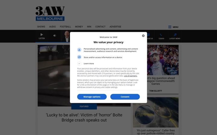 Screenshot of 3aw.com.au