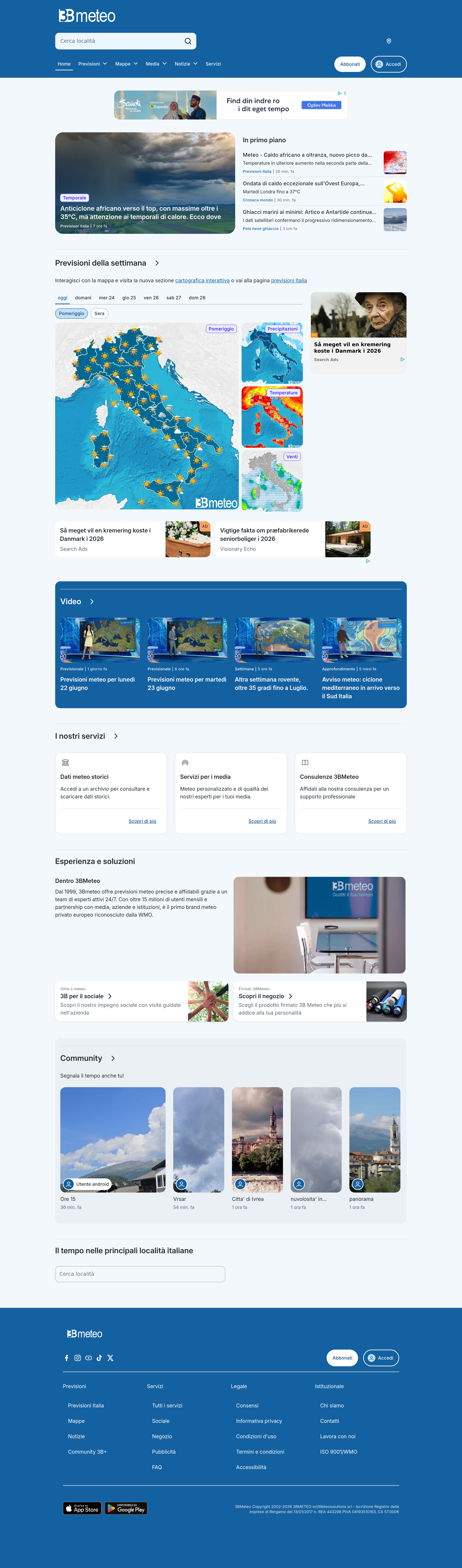 Screenshot of 3bmeteo.com