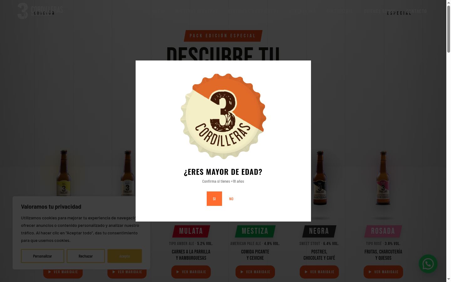 Screenshot des Einwilligungsbanners vor jeglicher Interaktion