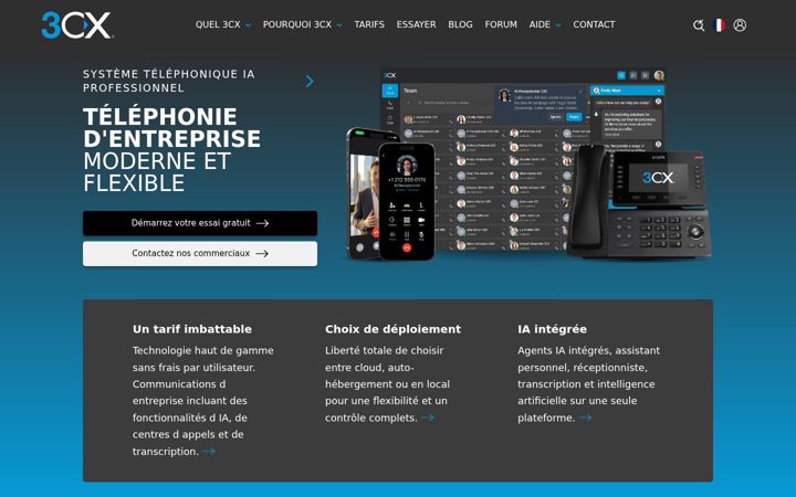 Screenshot of 3cx.fr