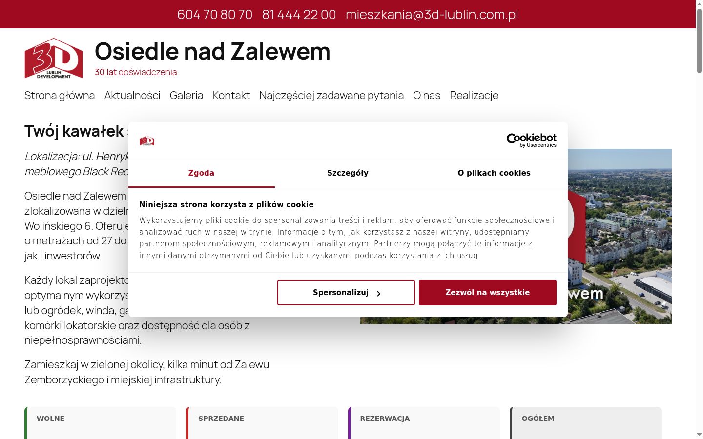Ekrānuzņēmums ar piekrišanas baneri, kas tika rādīts pirms jebkādas mijiedarbības