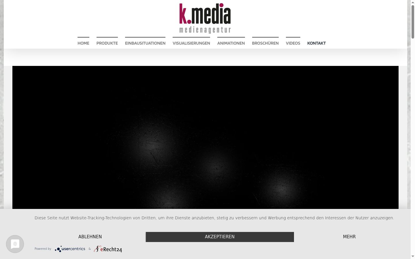 Captura de ecrã do banner de consentimento apresentado antes de qualquer interação