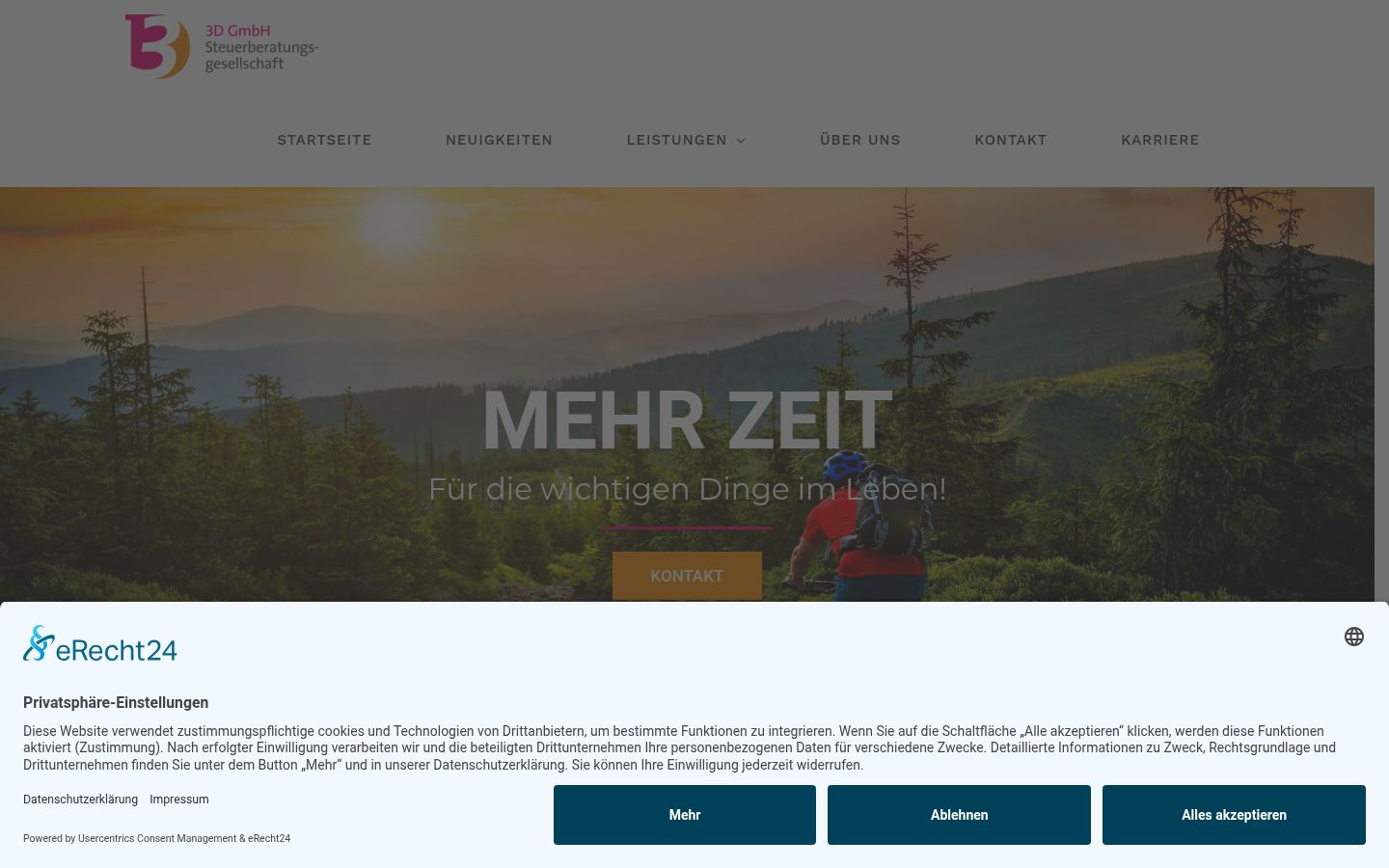 Screenshot tal-banner tal-kunsens muri qabel kwalunkwe interazzjoni