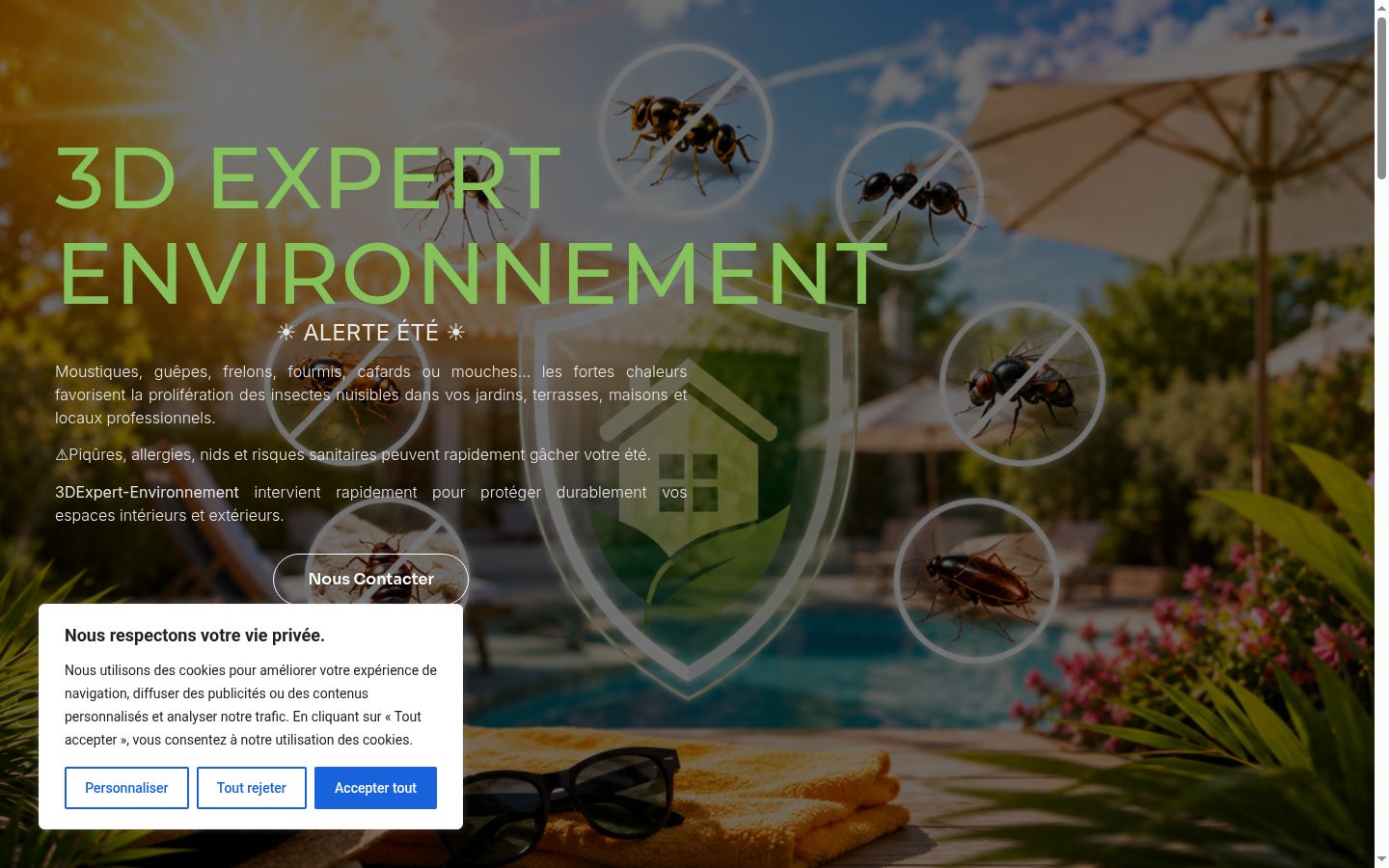 Screenshot of the consent banner shown before any interaction