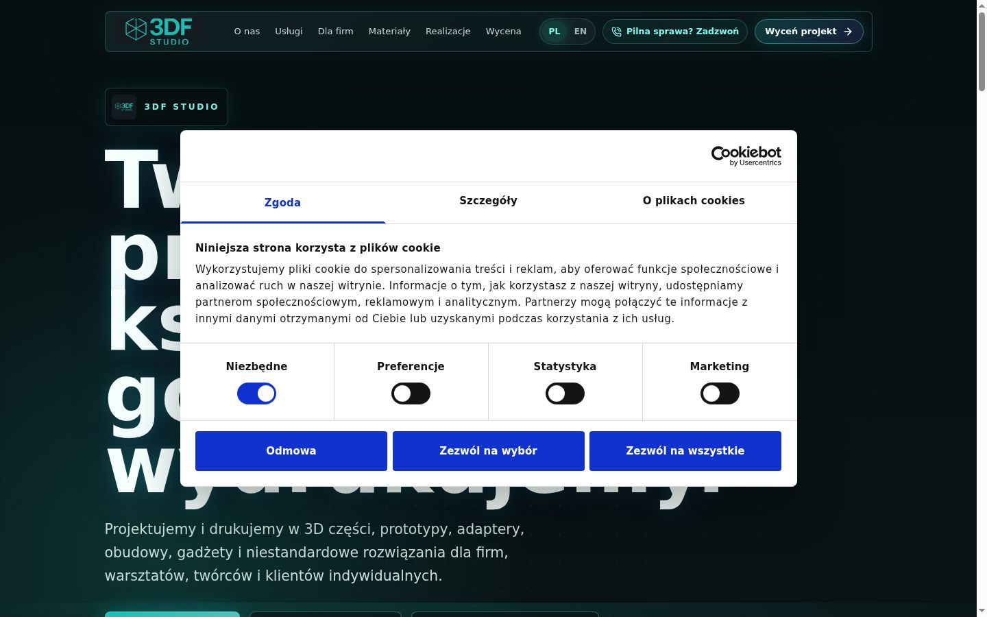 Snímka obrazovky banera súhlasu zobrazeného pred akoukoľvek interakciou