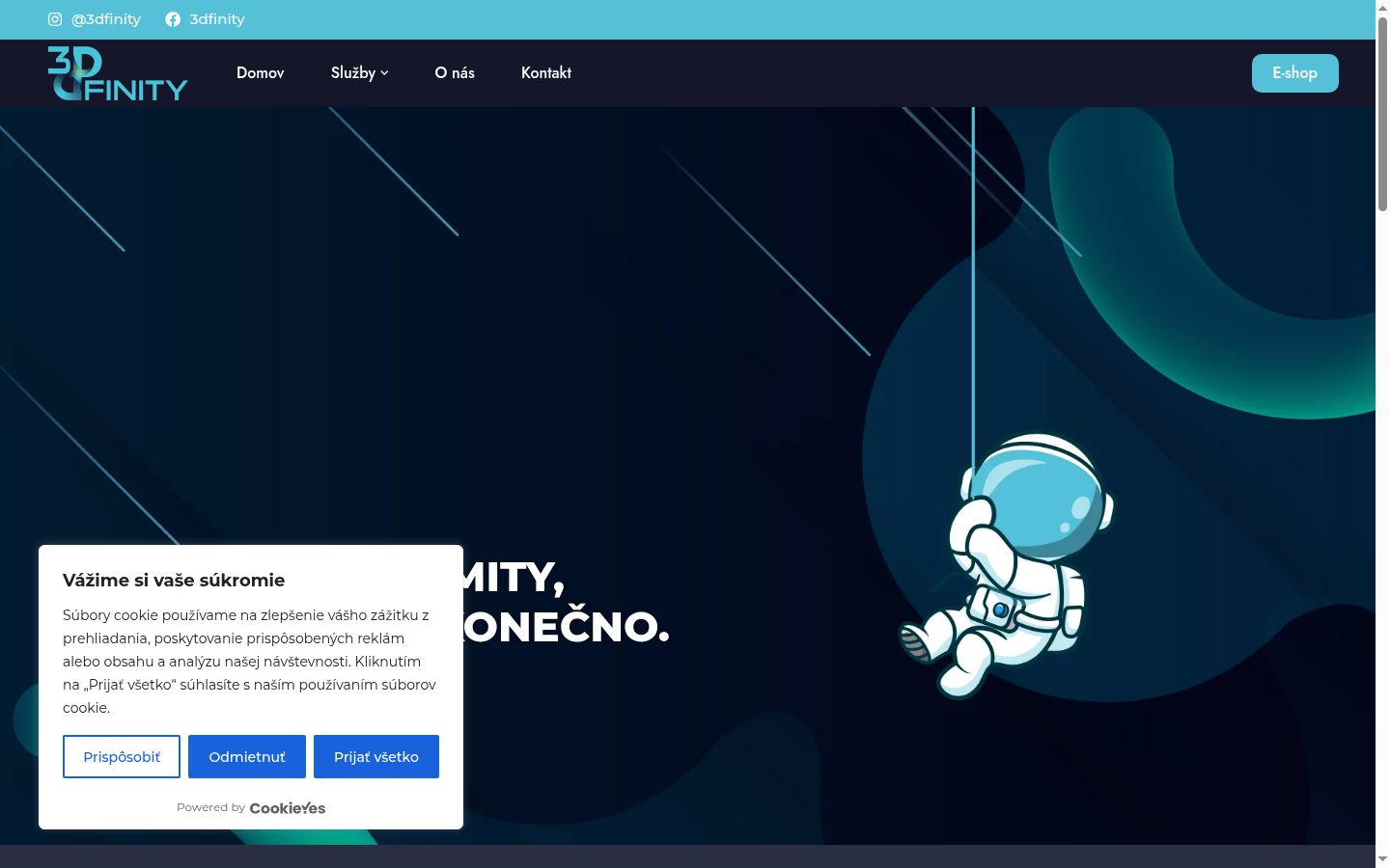 Screenshot of the consent banner shown before any interaction