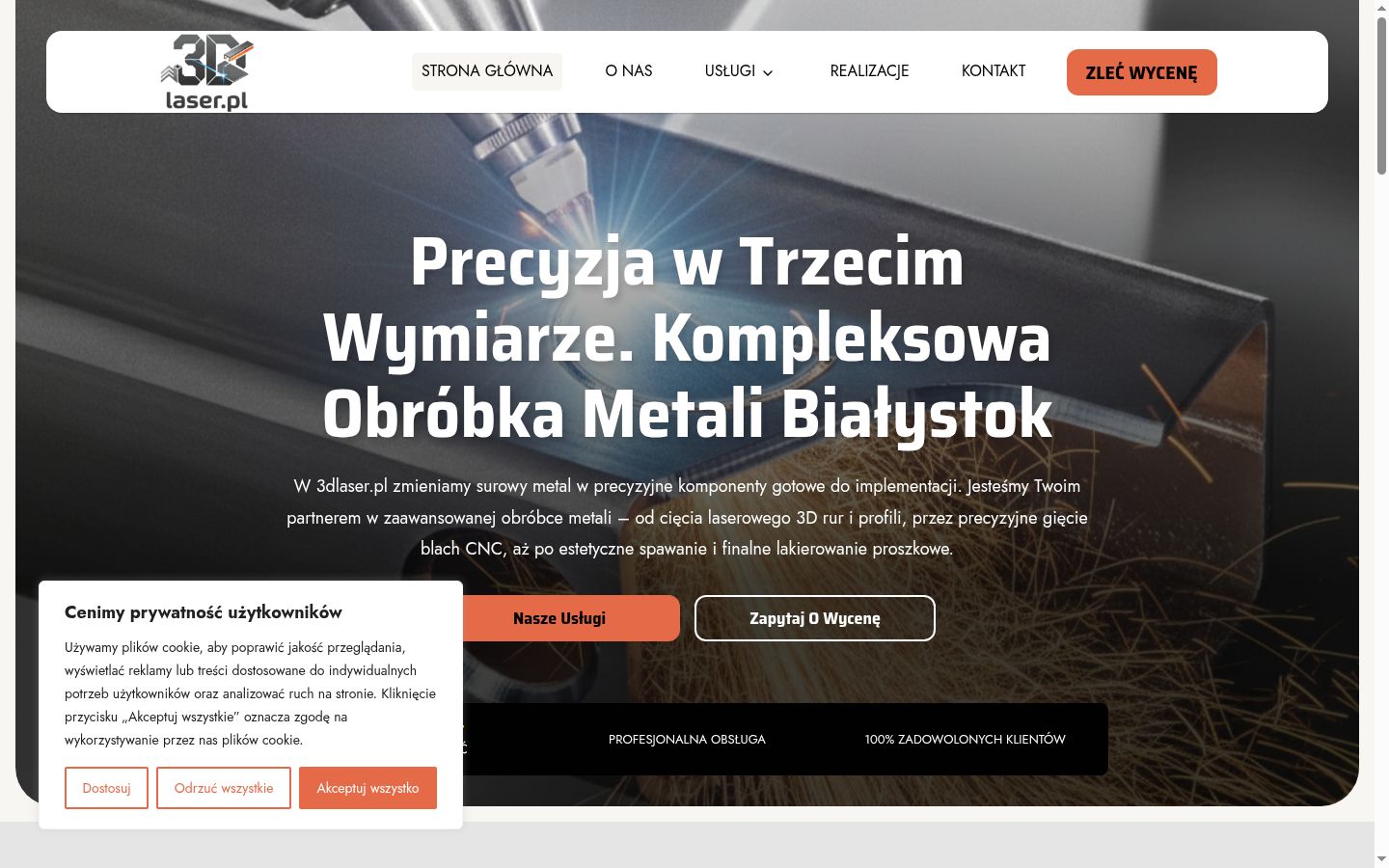 Zrzut ekranu banera zgody wyświetlanego przed jakąkolwiek interakcją