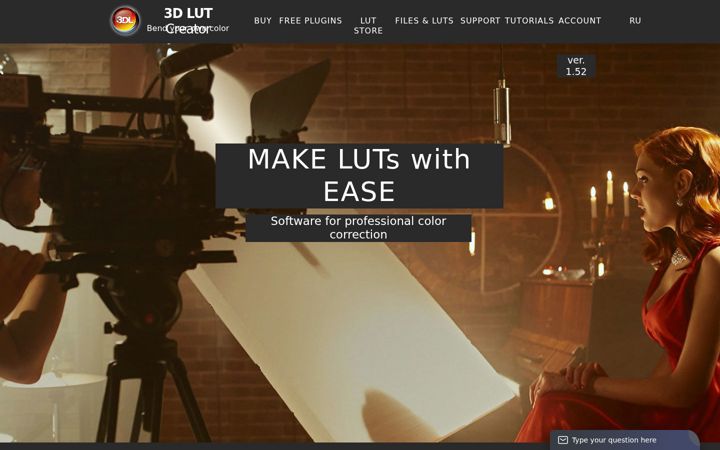 Screenshot of 3dlutcreator.com