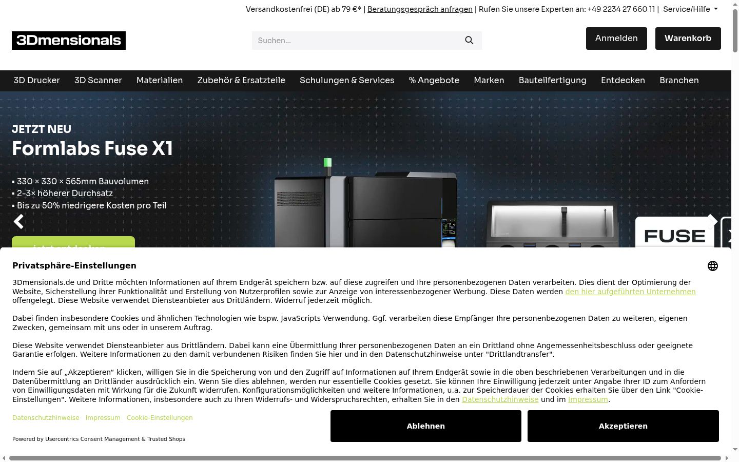 Screenshot tal-banner tal-kunsens muri qabel kwalunkwe interazzjoni