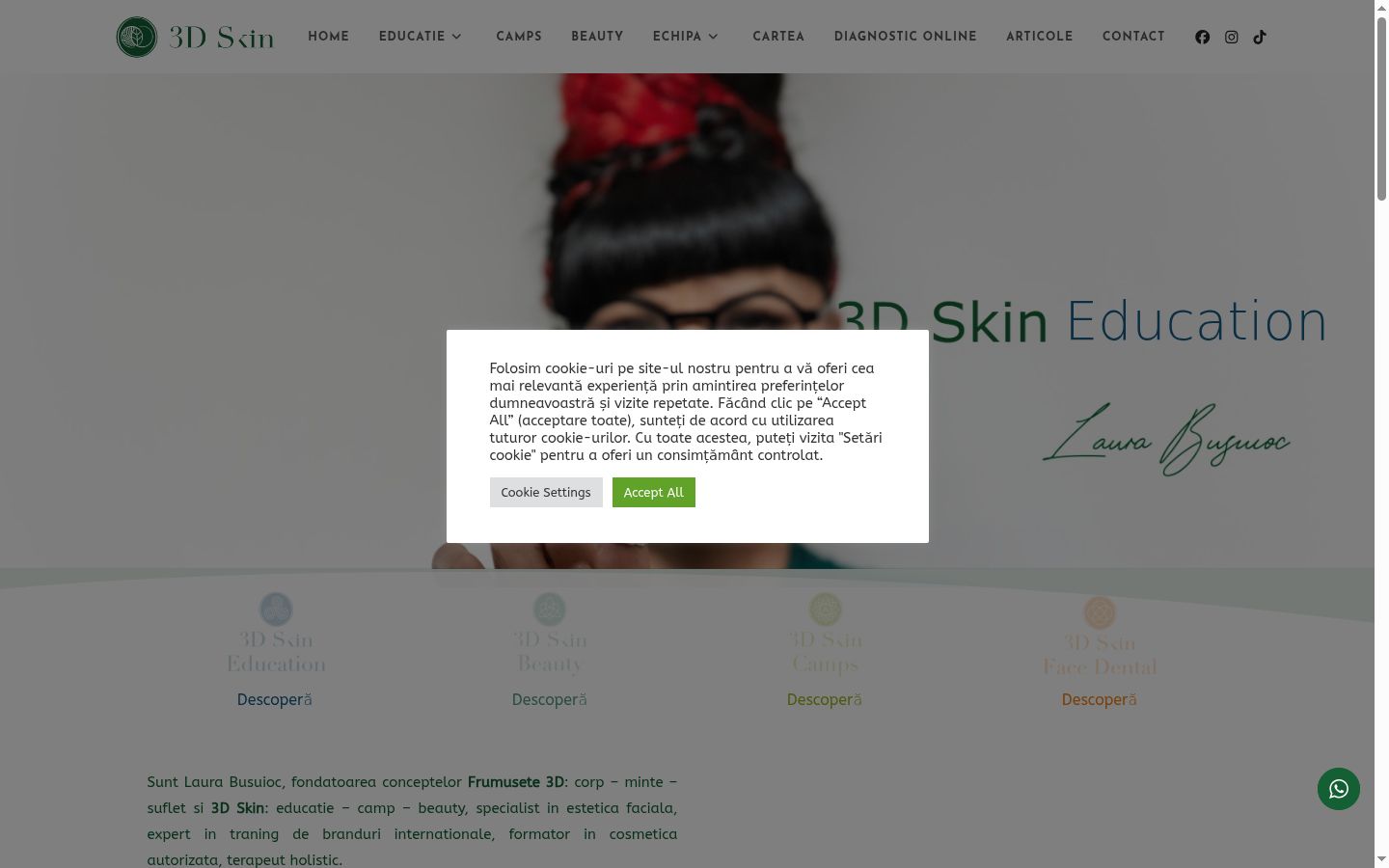 Sutikimo reklamjuostės, rodytos prieš bet kokią sąveiką, ekrano kopija