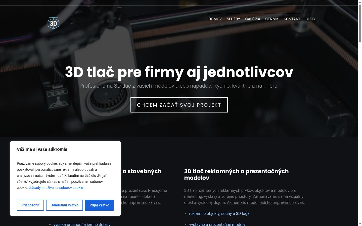 Snímek obrazovky baneru souhlasu zobrazeného před jakoukoli interakcí