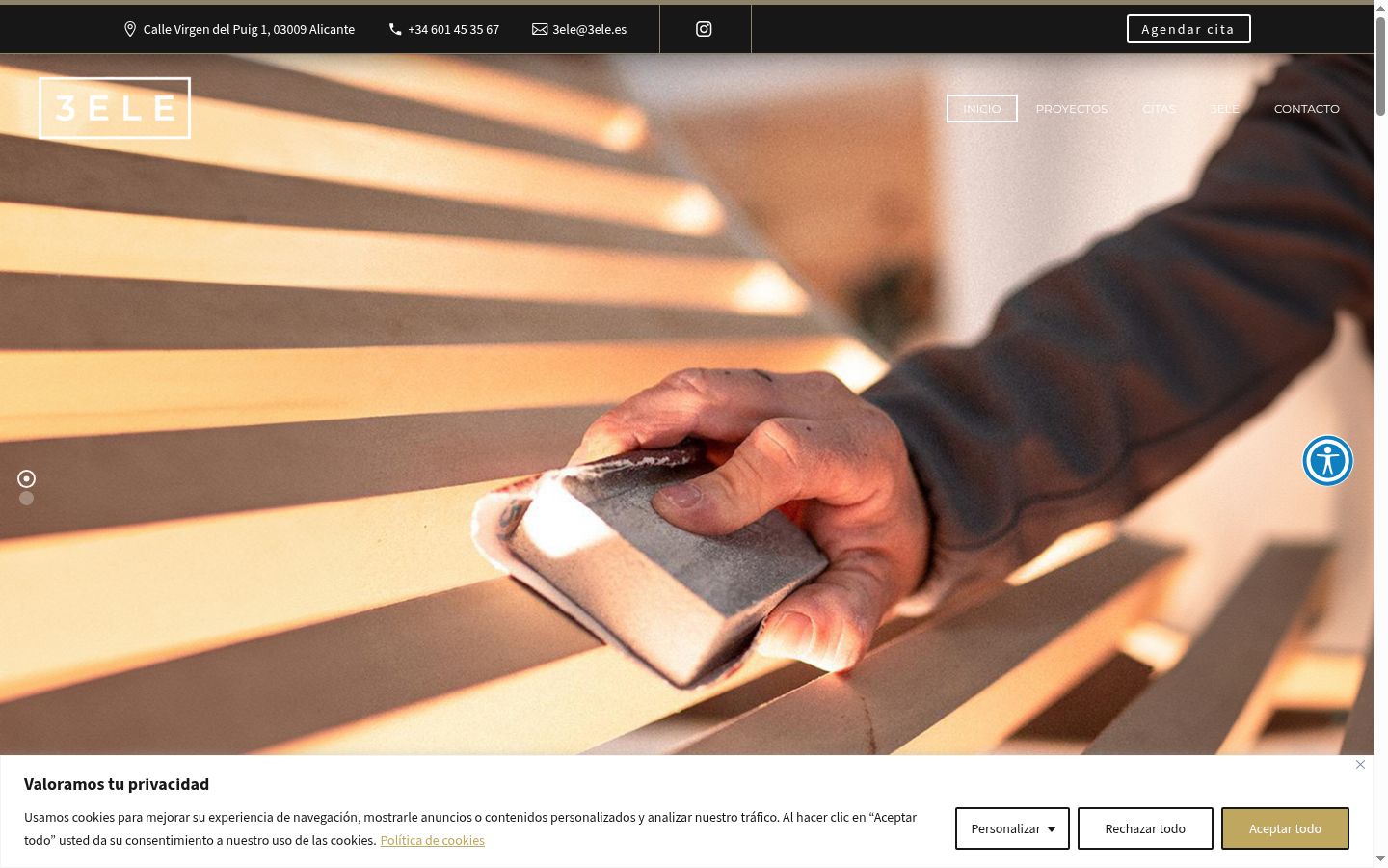 Capture d'écran de la bannière de consentement affichée avant toute interaction
