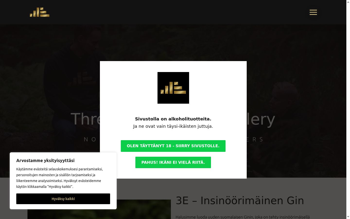 Screenshot des Einwilligungsbanners vor jeglicher Interaktion