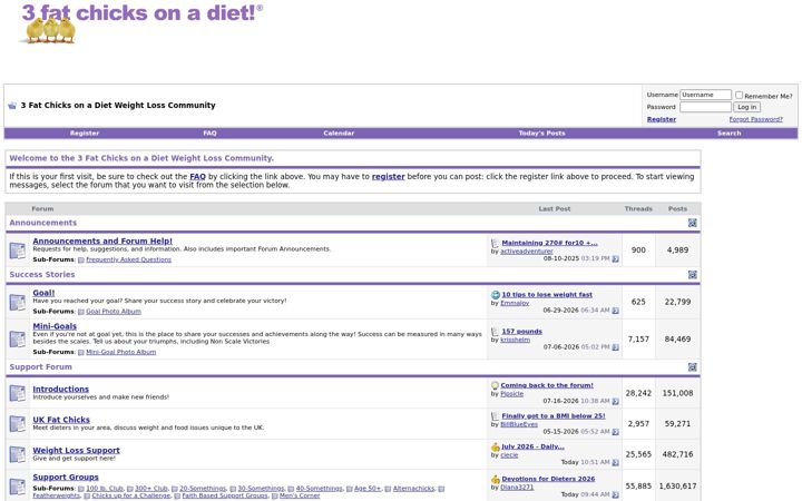 Screenshot von 3fatchicks.com