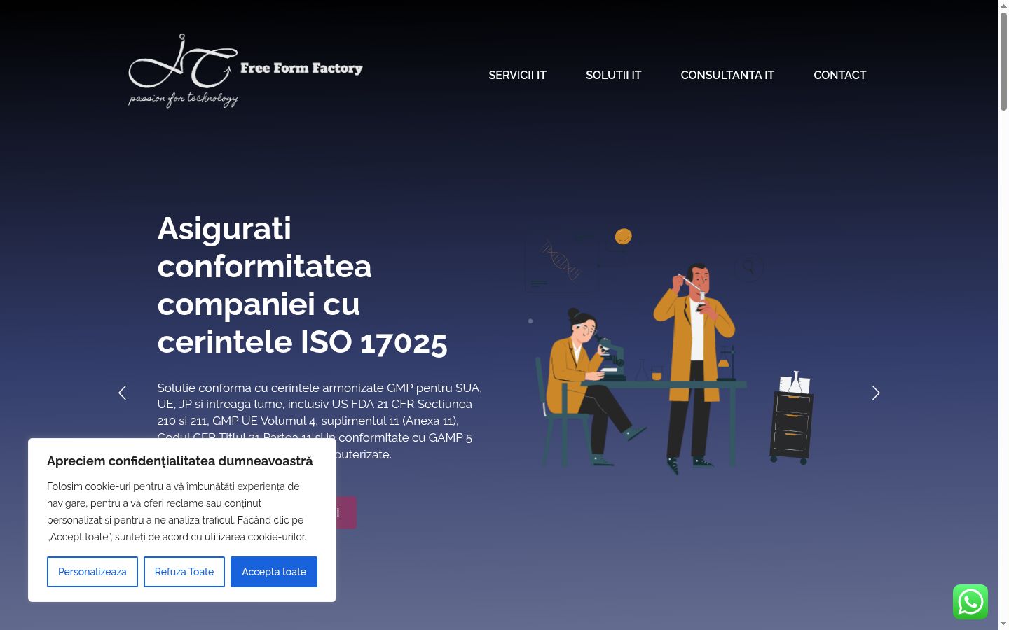 Snímek obrazovky baneru souhlasu zobrazeného před jakoukoli interakcí