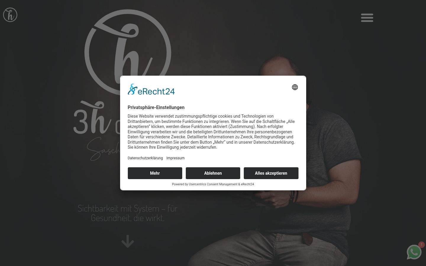 Screenshot del banner di consenso mostrato prima di qualsiasi interazione