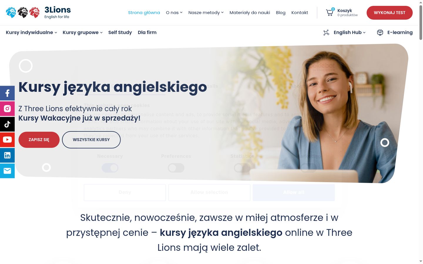 Sutikimo reklamjuostės, rodytos prieš bet kokią sąveiką, ekrano kopija