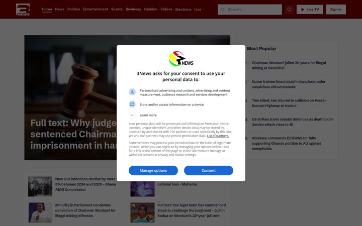 Screenshot of 3news.com