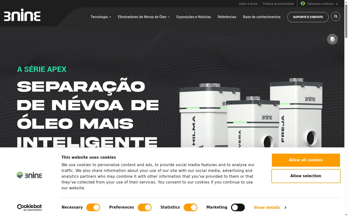 Screenshot del banner di consenso mostrato prima di qualsiasi interazione