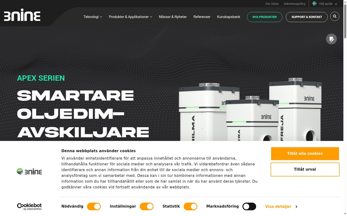 Screenshot des Einwilligungsbanners vor jeglicher Interaktion