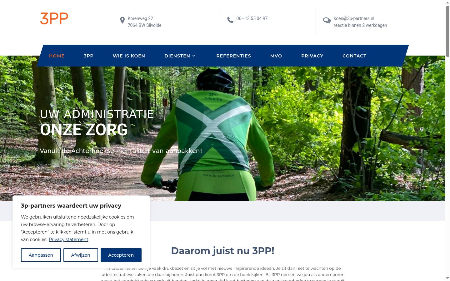 Skärmbild av samtyckesbannern som visades före någon interaktion