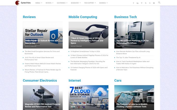 Screenshot of 3ptechies.com