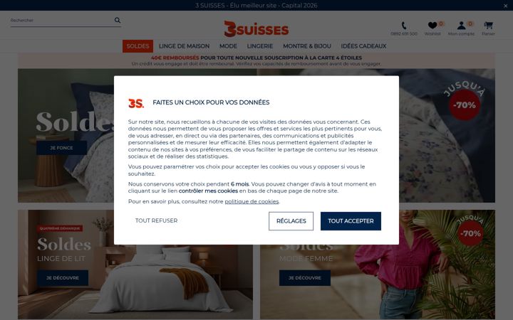 Screenshot of 3suisses.fr