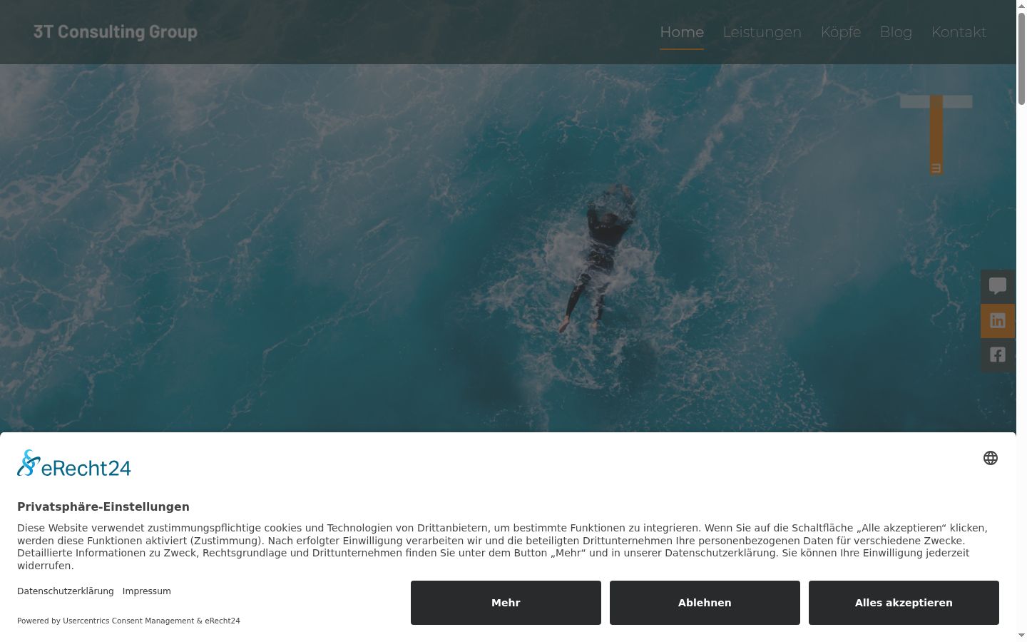 Screenshot tal-banner tal-kunsens muri qabel kwalunkwe interazzjoni