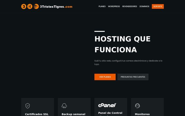 Screenshot of 3tristestigres.com