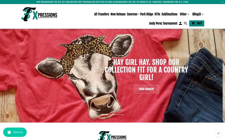 Screenshot of 3txpressions.com
