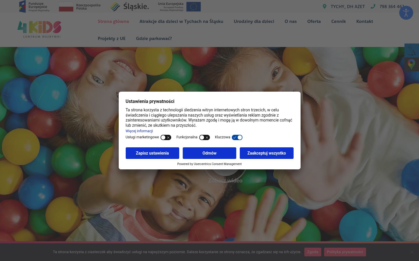 Skjermbilde av samtykkebanneret slik det vises før noen interaksjon