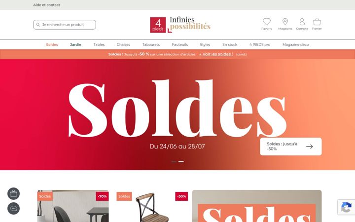 Screenshot of 4-pieds.com
