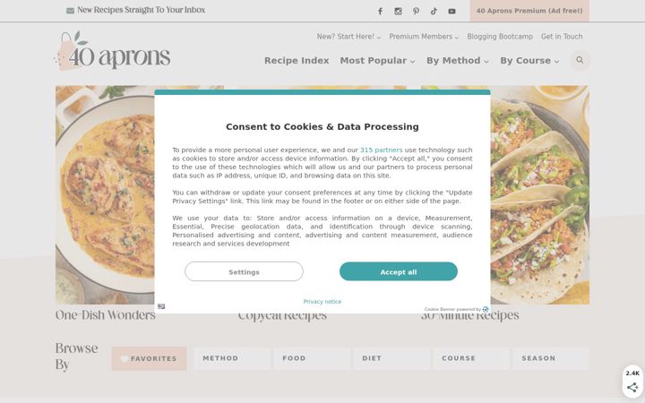 Screenshot of 40aprons.com